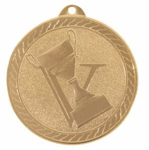 Madison Series Victory medal displaying an embossed laurel wreath border, central victory motif, and custom center insert area.