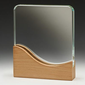 Tablet Crystal & Wood trophy - eagle rise sports