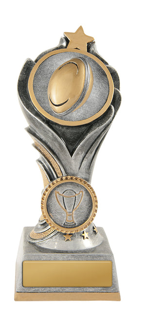 Flame Tower-Rugby Trophy - eagle rise sports