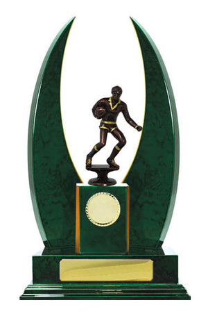 Timber Buildup Rugby trophy - eagle rise sports