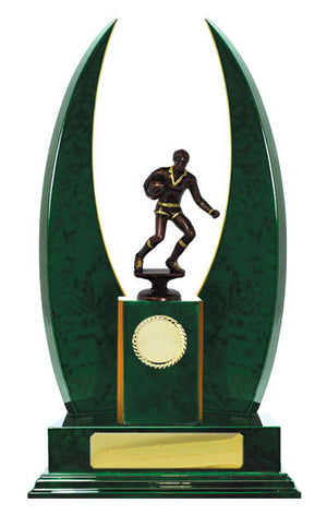 Timber Buildup Rugby trophy - eagle rise sports