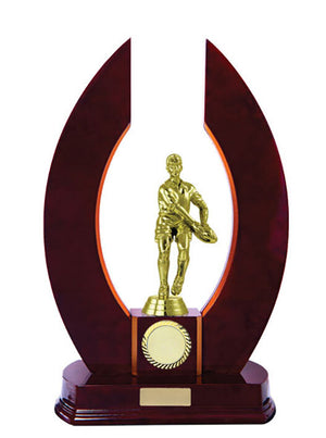 Timber Buildup Rugby trophy - eagle rise sports