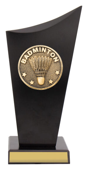 Badminton Black Timber Spartan Crest trophy - eagle rise sports
