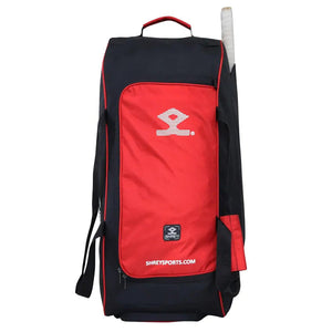 Shrey Ranger junior wheel cricket bag with external bat sleeve and durable bottom wheels
