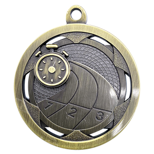Track Sculptured Gold trophy award featuring a sprinters dynamic action pose