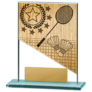 Badminton Theme on Glass - eagle rise sports