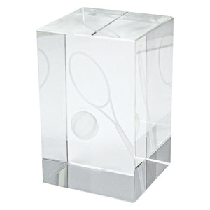 Tennis Crystal Block Award Trophies