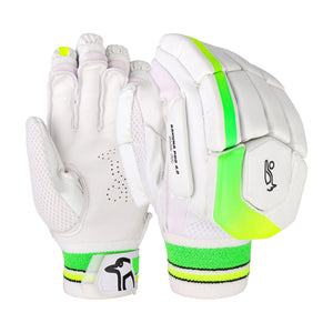 Protect your hands with Kookaburra Kahuna Pro 4.0 Slim Fit Batting Gloves. Designed for smaller hands with Multi-Flex fingers, leather palm, and high-density foam.
