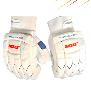 MRF Genius Soldier cricket batting gloves with high-density finger padding and premium leather palm