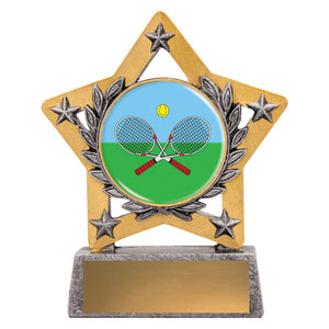 Mini Star Colour - Cross Racquets Tennis Trophies