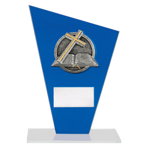 Cobalt Glass - Religion Academic Trophies