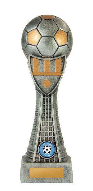 Valiant-Football (Silver) trophy - eagle rise sports