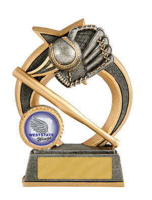 Swoosh - Baseball trophy - eagle rise sports