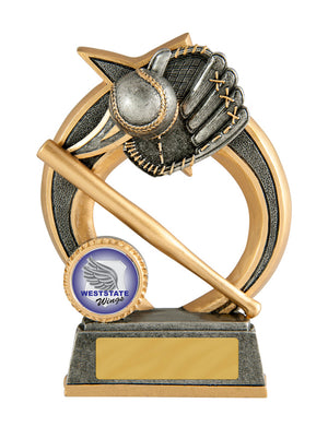 Swoosh - Baseball trophy - eagle rise sports