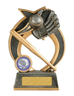 Swoosh - Baseball trophy - eagle rise sports