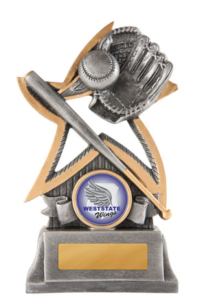 Silver Star - Baseball trophy - eagle rise sports