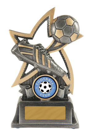 Silver Star -Football trophy - eagle rise sports