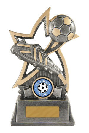 Silver Star -Football trophy - eagle rise sports