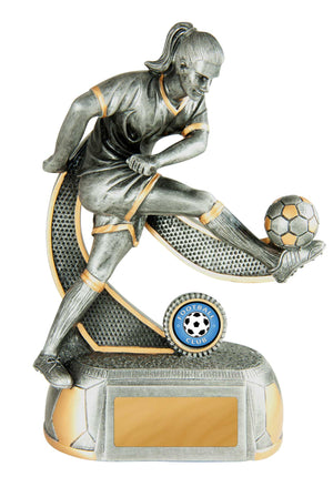 Mega Star-Football female trophy - eagle rise sports