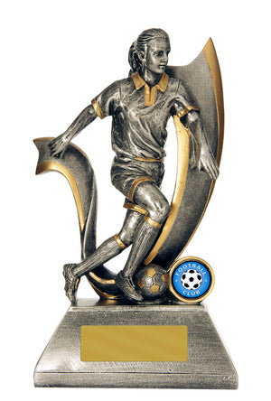 Velocity-Football Female trophy - eagle rise sports