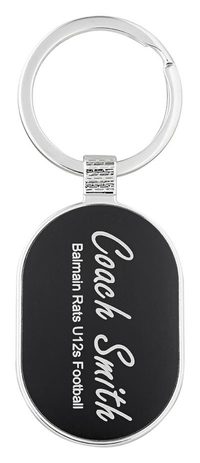 Engravable Oval Keychain