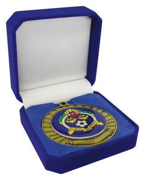 Crown Medal Box – Blue 50, 60, 70mm