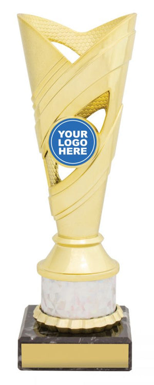 Curve cup gold trophy