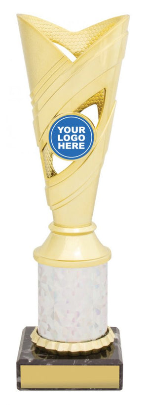 Curve cup gold trophy