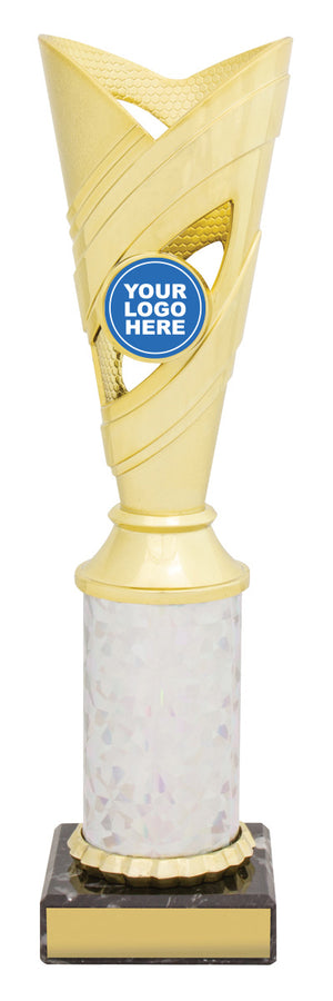 Curve cup gold trophy