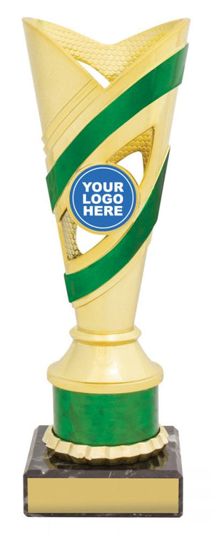 Curve Cup Gold / Green trophy