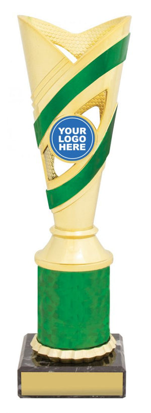 Curve Cup Gold / Green trophy
