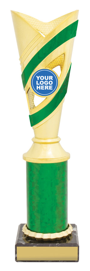 Curve Cup Gold / Green trophy