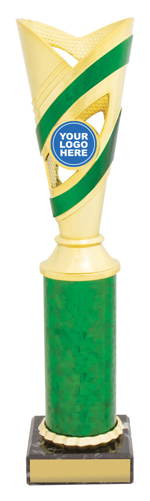 Curve Cup Gold / Green trophy
