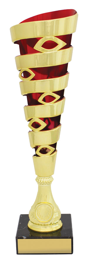 Gold / Red Mega Spiral cup - eagle rise sports
