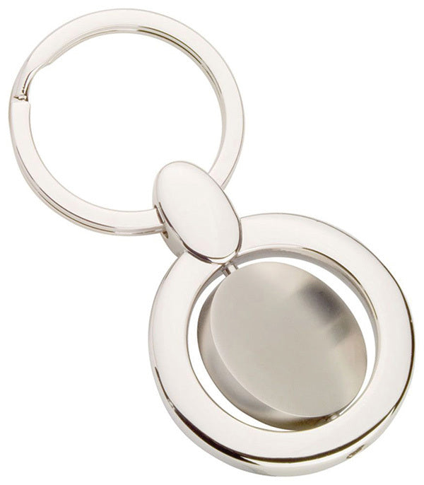 Swivel silver plated keyring