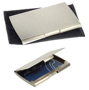 Metal silver / nickel business card holder