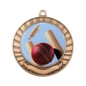 Eco Scroll 50mm Cricket Medal - eagle rise sports