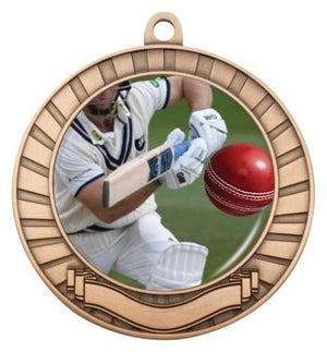 Eco Scroll Cricket Batting Medal - eagle rise sports