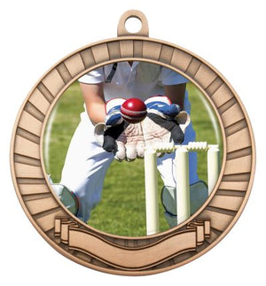 Eco Scroll Cricket Wicketkeeper Medal - eagle rise sports