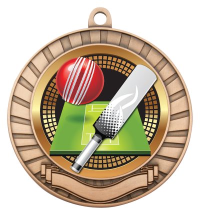 Eco Scroll Cricket Medal