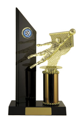 Timber Buildup Football Goalkeeper trophy - eagle rise sports