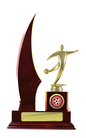 Timber Buildup Football trophy - eagle rise sports