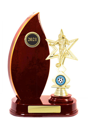 Timber Buildup Football Male trophy - eagle rise sports