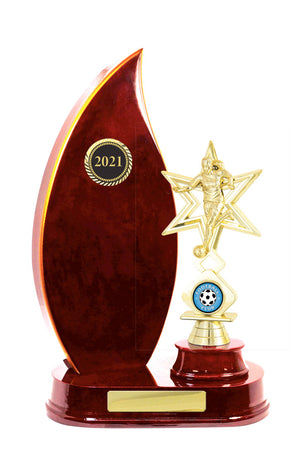 Timber Buildup Football Male trophy - eagle rise sports