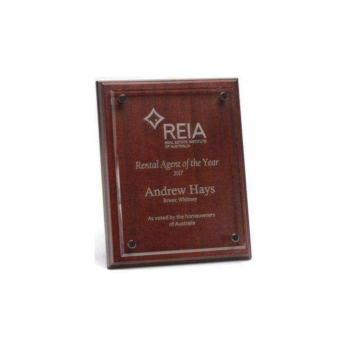 Floating Glass Plaque