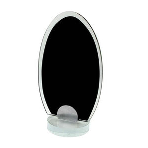 Glass Black Oval
