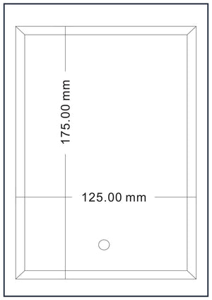 Glass Blue Mirror with Stand