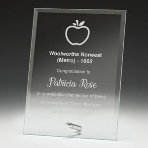 Glass Budget Plaque - eagle rise sports