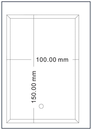 Glass Rectangle Black & Stand