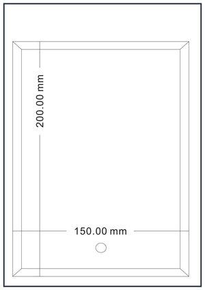 Glass Rectangle Black & Stand